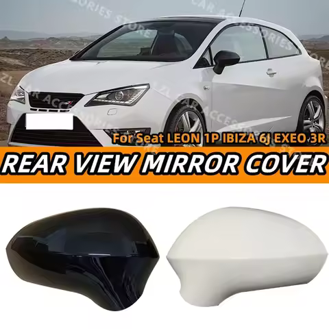 Pair Replacement Rearview Side Mirror Covers Cap For Seat Leon MK2 1P Ibiza MK4 6J Exeo 3R 2008-2017
