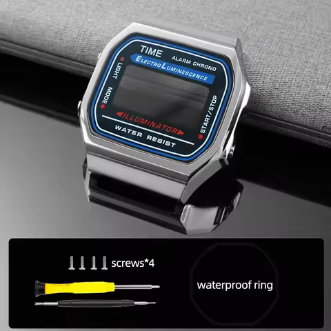 A168 Upgrade Stainless Steel Case bezel Mod Kit for Casio 3298 A168WA Watch High Quality Solid Metal