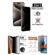 Honor X7D Honor X9D 9H/Full Privacy/Matte Tempered Glass