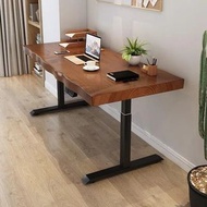 北歐 實木 電動 升降桌 站立式 學習 臺式 電腦桌 家用 辦公桌 原木書桌枱