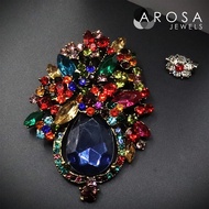 AROSA JEWELS Artistic Series 2-in-1 set brooch pin kerongsang C9-03 (7.8cm x 5.7cm)