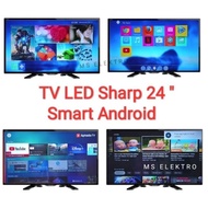 TV LED Sharp 24 inch Smart Android Special Paket : TV Box + Bracket