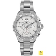 TAG Heuer Aquaracer CAY1111.BA0927 / Men's Analog Watch / Chronograph / Quartz / 43mm / SS Bracelet 