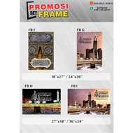 [CODE FB F, G, H, I] FRAME HOME DECOR KHAT HIASAN DINDING SYAHADAH KAABAH MEKAH WALL DECORATION FRAM