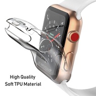 BassPal 360 ° ปลอกซิลิโคนสำหรับ Apple Watch Case Ultra 49MM 6 SE 5 4 3 2 1 44Mm 42Mm 40Mm 38Mm All-Around Ultra-Thin Clear Compatible For I Watch 8 7 41MM 45MM อุปกรณ์เสริม