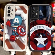 R82 Captain America Casing for Samsung A55 M15 S24 S21 FE S25 Ultra 5G Black and White