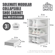 [HOUZE] SoleMate Modular 3 Tier Collapsible Shoe Cabinet [Clear | Green | Brown] - Storage | Organizer | Space Saver