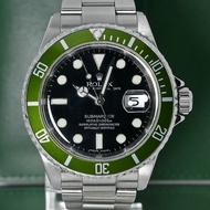 9成8新 Rolex Submariner 16610LV Date RRR Engraved 2023 Rolex Service Card Full Set (Ora思英)