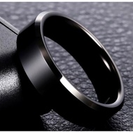 Cincin Lelaki Cool Simple Titanium Black Gold Silver Polishing
