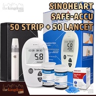 Sinoheart Sinocare Safe-Accu SET Alat Tes Cek Gula Darah Test Glucose