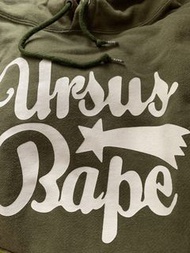 Size L BAPE Ursus men Hoodie olive green bathing ape