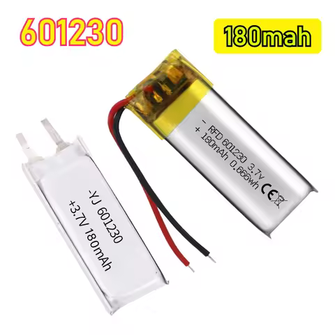 601230 Battery 180mAh 3.7V Rechargeable Polymer Li Ion Batteries for Tws Bluetooth Headset Handheld 