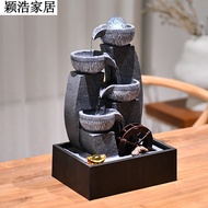 S/💲Muwei Water Ornaments Circulating Water Ring Fortune Feng Shui Wheel Water Truck Tea Table Small Fountain Running Cry