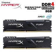 ใหม่ HyperX Fury DDR4หน่วยความจำ8GB แรม2133MHz สำหรับเล่นเกมบนเดสก์ท็อปหน่วยความจำ PC4-17000 1.2V 288พินหน่วยความจำ8G Ram DDR4