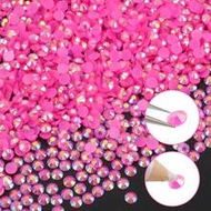 500pcs/1000pcs Resin DIY Jelly Rhinestones Flat Bottom Mini Round Rhinestones Jewelry Craft Decorati