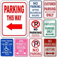 High Definition Tin Sign Assorted Parking Traffic Warning Retro Metal Wall Art, No Parking Employee 