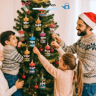 CHAMPIONO 6Pcs Christmas Wooden Carousel, Mini Gifts Christmas Handmade Carousel,  DIY Crafts Xmas C