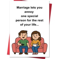 [Coisíní] Funny Anniversary Card for Husband Wife,Wedding Card for Couples,Wedding Anniversary Cards