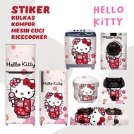 MESIN PUTIH Kitchen Decoration Sticker 1-door Refrigerator/2-Door Refrigerator/ Stove/Washing Machine/Ricecooker Pink White Hellokitty Decoration