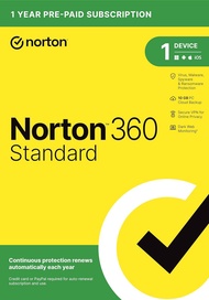 Norton 360 Standard 2026 - 1 Year 1 PC Device Download Windows 7 8 10 11 Pro Account Electronic Soft