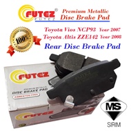Toyota Vios NCP93 (07Y) and Toyota Altis ZZE142 (08Y) Rear Futez Disc Brake Pad