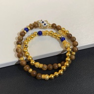 Original jewelry, long-lasting color, <Fuyao·Xingchen> double-strand natural Agarwood bracelet