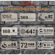 [PRE-ORDER] CUSTOM MADE HOUSE NUMBER PLATE STAINLESS STEEL SUS304