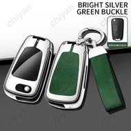 For Chevrolet Chevy Captiva Opel 2/3 Button Zinc Alloy Genuine Leather Style Car Key Cover Case Fob Folding Remote Holder Bag