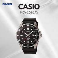Casio Diver Watch MDV-106-1AV Black Men's Import Model