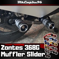 Zontes 368G Muffler Slider Adjustable Exhaust Slider Aluminum Slider with Axle Cap Muffler Slider ZO