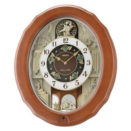 Seiko Clock QXM604B Melodies In Motion Chime Brown Analog Quartz Wall Clock QXM604