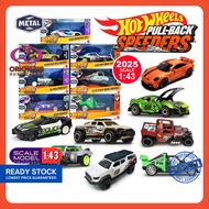 Hot Wheels Pull-Back Speeders 2025 Porsche/ BMW M4/ Camaro/ Mad Manga/ Lolux/ Alpha/ Mercedes 1:43