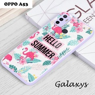 Softcase Glass Kaca Ungu/Lilac Oppo A53 - [GL32] - Case Oppo A53 - Casing Hp Oppo A53 - Case hp Oppo