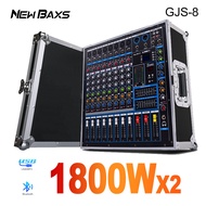 NEW BAXS 8-channel propesyonal audio mixer GJS-8/GJS/8S amplifier 1800 watts 2 channel high power UH