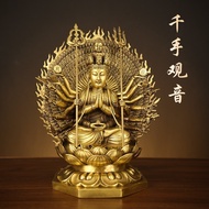 ST/💛DOMIR Copper Thousand-Hand Kwan-Yin Buddha Statue Guanyin Bodhisattva Home Office Home Living Room Temple Temple Wor