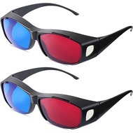 BBTO 2 Pieces 3D Movie Game Glasses 3D Red Blue Glasses for 3D Movies Games, 3D Viewing Glasses, Lig