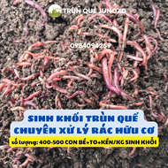 5 kg Sinh khối trùn giun Quế xử lý rác ib shop tặng sách nuôi (LOẠI GIUN quế chuẩn 200 CON KÉN/1 KG-