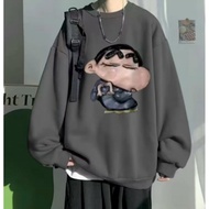Youth hoodie Crayon Shin chan print trendy men's loose top heavyweight warm sportswear