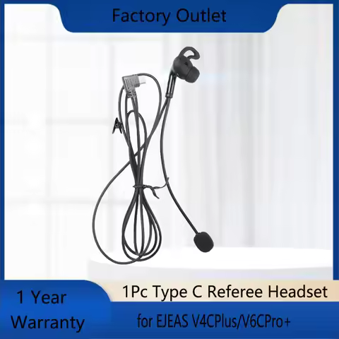 EJEAS 1Pc Type C V4CPLUS/V6CPro+ HIFI Referee Headset In-ear Intercom Headphone