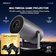 Projektor Multimedia Airbot PJ168 Projektor Mini Wayarles Mudah Alih HD 1080P 4K Sokongan Projektor 