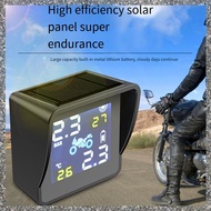 (GJFZ) Motorcycle Solar Tire Pressure Temperature Monitoring System TPMS Sensor Kit USB Charge For M