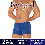 Byford (2 Pcs) Seluar Dalam Lelaki | Byford Bamboo Spandex Shorty Brief Underwear Assorted Colour - 