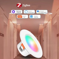Zigbee Smart LED Downlight 5/7/10/15W Dimming Round Spot Light RGB Color Changing Warm Cool Light Alexa Google Home Smart Life