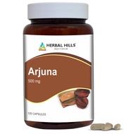 HERBAL HILLS Arjuna Capsules (Terminalia Arjuna) | 120 Count (500 mg) | Standardized Extract Wellnes