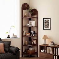 Medieval Rattan Corner Shelf l-Shaped Retro Cabinet 90 Degree Corner Cabinet Corner Triangle Storage