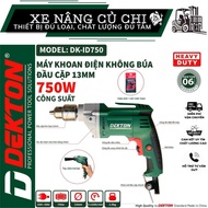 Dekton DK-ID750 electric drill, capacity 750W, no hammer, genuine copper core, free carbon brushbag