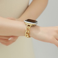 Suitable For Apple Watch 10/9/8/7/6/5 Series Apple Metal Single Row Chain Denim New Style