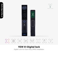 FREE Installation | Yew X1 Facial Recognition Door Digital Lock with sync and DUAL Fingerprint