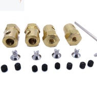 hex adapter 5mm to 12mm for rc wpl d12 /mnd99s (brass)