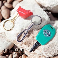 GANTUNGAN Hitachi Master Key - Latest Hitachi Key + Hitachi Excavator Bucket Miniature Keychain Set
